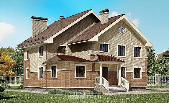 300-004-Л Проект двухэтажного дома, уютный загородный дом из теплоблока Новосибирск | Проекты домов от House Expert