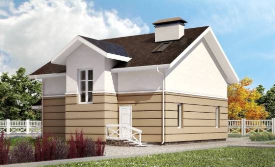 155-009-П Проект двухэтажного дома с мансардой, уютный дом из твинблока Новосибирск | Проекты домов от House Expert