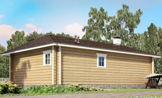 095-001-Л Проект одноэтажного дома, уютный загородный дом из бревен Бердск | Проекты одноэтажных домов от House Expert
