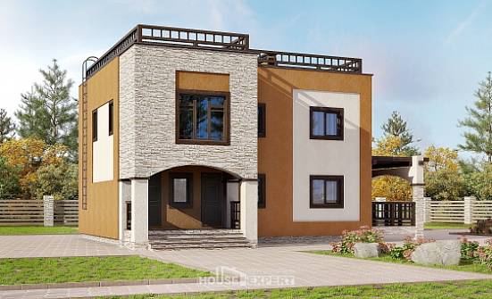 150-010-Л Проект двухэтажного дома, красивый коттедж из кирпича Барабинск | Проекты домов от House Expert