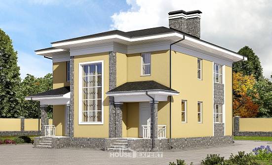 155-011-Л Проект двухэтажного дома, скромный дом из газобетона Барабинск | Проекты домов от House Expert