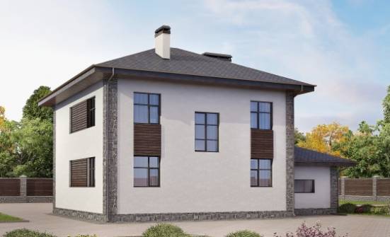 185-004-Л Проект двухэтажного дома, гараж, средний дом из бризолита Бердск | Проекты домов от House Expert
