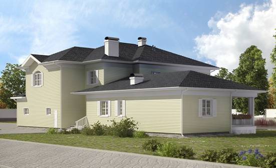 410-002-Л Проект двухэтажного дома, гараж, красивый дом из теплоблока Новосибирск | Проекты домов от House Expert
