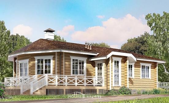 095-001-Л Проект одноэтажного дома, уютный загородный дом из бревен Бердск | Проекты домов от House Expert