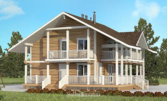 130-001-П Проект двухэтажного дома с мансардой, скромный домик из дерева Искитим | Проекты домов от House Expert