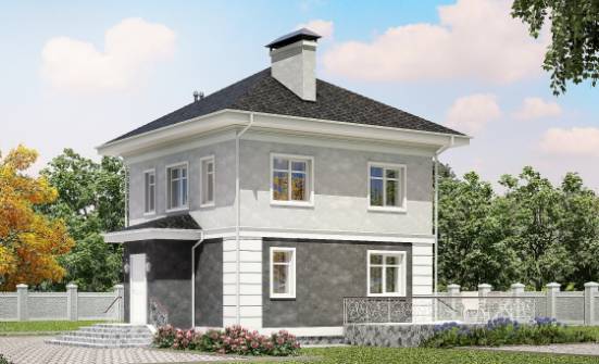 090-003-П Проект двухэтажного дома, простой домик из пеноблока Барабинск | Проекты домов от House Expert