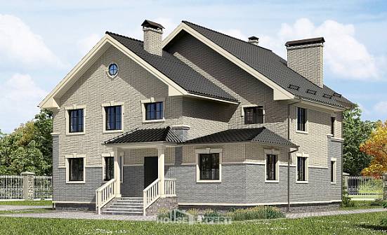 300-004-П Проект двухэтажного дома, классический дом из блока Новосибирск | Проекты домов от House Expert