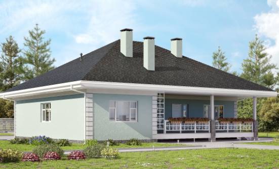 135-003-Л Проект одноэтажного дома, компактный домик из газосиликатных блоков Бердск | Проекты одноэтажных домов от House Expert