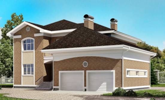 335-002-П Проект двухэтажного дома, гараж, огромный коттедж из кирпича Барабинск | Проекты домов от House Expert