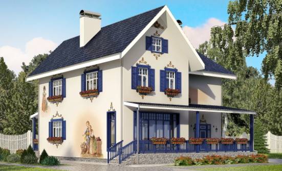 180-003-П Проект двухэтажного дома, скромный дом из кирпича Новосибирск | Проекты домов от House Expert
