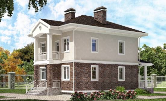 120-001-Л Проект трехэтажного дома, недорогой дом из поризованных блоков Бердск | Проекты домов от House Expert