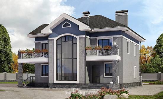 200-006-Л Проект двухэтажного дома, просторный домик из кирпича Бердск | Проекты домов от House Expert