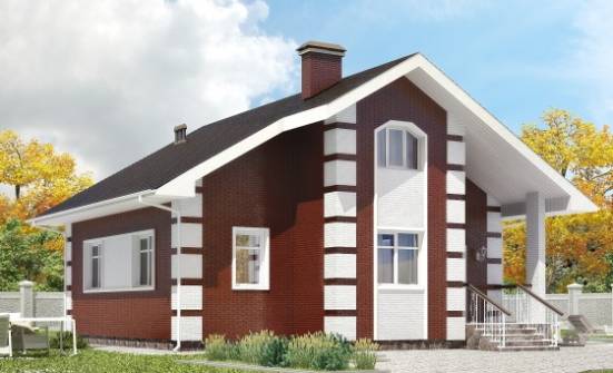 115-001-П Проект двухэтажного дома мансардой, компактный дом из твинблока Бердск | Проекты домов от House Expert