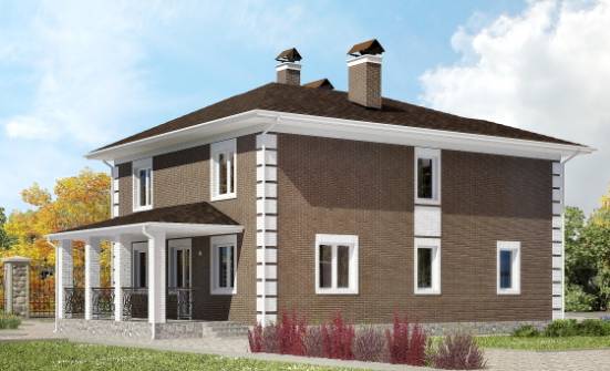 185-002-П Проект двухэтажного дома, экономичный коттедж из пеноблока Бердск | Проекты домов от House Expert