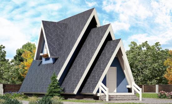 100-002-П Проект двухэтажного дома мансардный этаж, доступный коттедж из дерева Барабинск | Проекты домов от House Expert