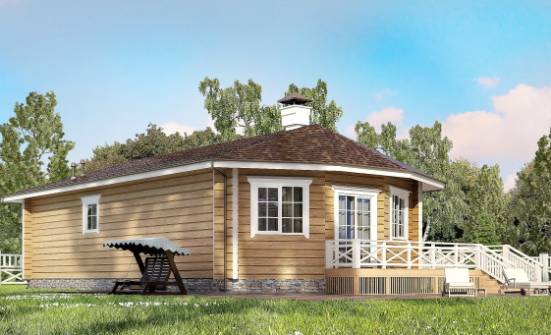 095-001-Л Проект одноэтажного дома, уютный загородный дом из бревен Бердск | Проекты домов от House Expert
