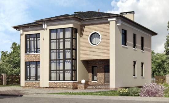 300-005-Л Проект двухэтажного дома, огромный домик из кирпича Барабинск | Проекты домов от House Expert