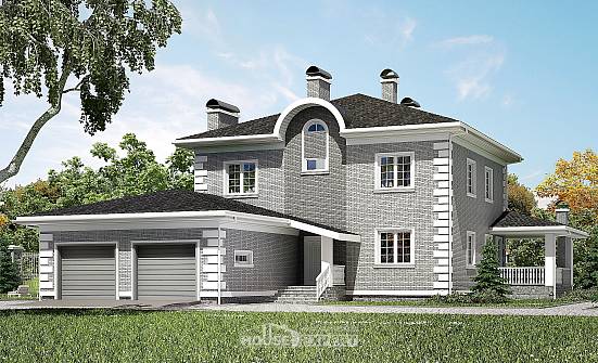 245-004-Л Проект двухэтажного дома и гаражом, средний загородный дом из кирпича Искитим | Проекты домов от House Expert
