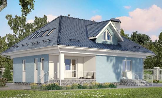200-002-П Проект двухэтажного дома мансардой, просторный домик из газосиликатных блоков Барабинск | Проекты домов от House Expert