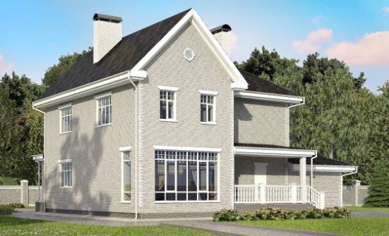190-001-Л Проект двухэтажного дома, гараж, классический домик из кирпича Бердск | Проекты домов от House Expert