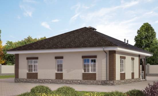 100-004-Л Проект одноэтажного дома, доступный домик из арболита Искитим | Проекты домов от House Expert