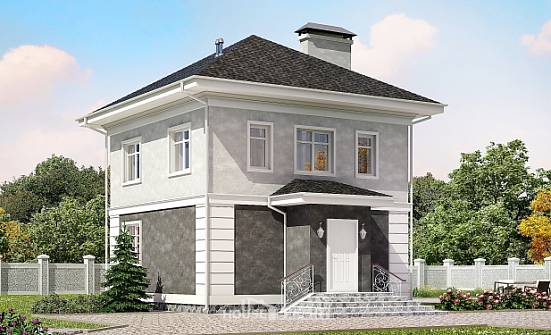 090-003-П Проект двухэтажного дома, простой домик из пеноблока Барабинск | Проекты домов от House Expert