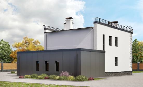 260-002-П Проект двухэтажного дома, гараж, современный дом из газосиликатных блоков Бердск | Проекты домов от House Expert