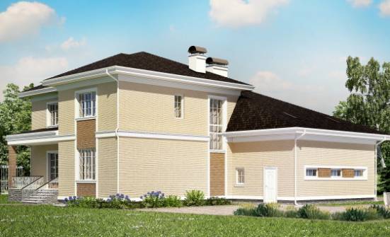 335-001-Л Проект двухэтажного дома, гараж, просторный коттедж из кирпича Барабинск | Проекты домов от House Expert