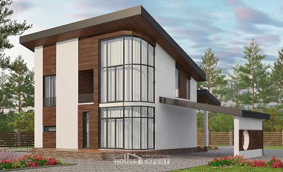 230-001-П Проект двухэтажного дома мансардный этаж, классический коттедж из кирпича Бердск | Проекты домов от House Expert