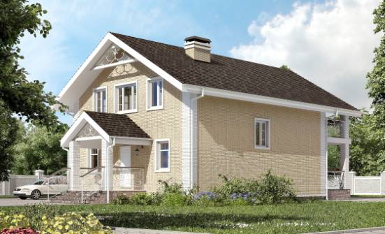 150-007-Л Проект двухэтажного дома с мансардным этажом, небольшой загородный дом из арболита Искитим | Проекты домов от House Expert