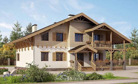 260-001-Л Проект двухэтажного дома с мансардным этажом, просторный домик из кирпича Барабинск | Проекты домов от House Expert