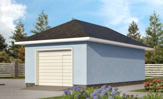 040-001-Л Проект гаража из газобетона Искитим | Проекты одноэтажных домов от House Expert