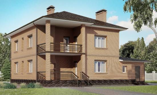 245-003-Л Проект двухэтажного дома, гараж, просторный домик из кирпича Бердск | Проекты домов от House Expert