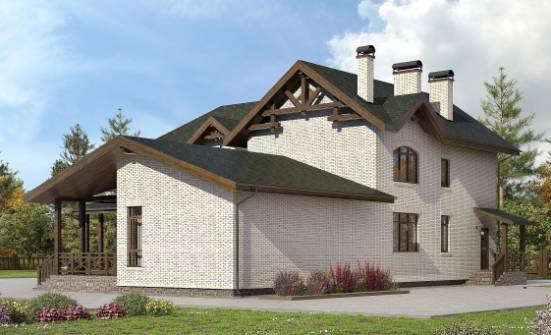 340-004-Л Проект двухэтажного дома, большой загородный дом из твинблока Бердск | Проекты домов от House Expert