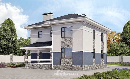 150-014-Л Проект двухэтажного дома, классический домик из поризованных блоков Новосибирск | Проекты домов от House Expert
