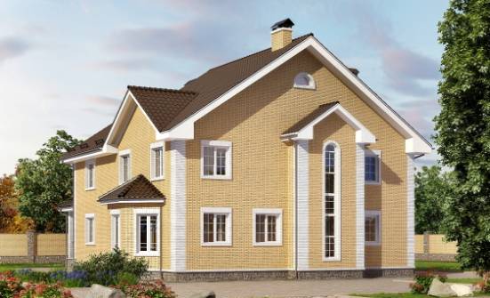 320-003-Л Проект двухэтажного дома, классический дом из бризолита Бердск | Проекты домов от House Expert