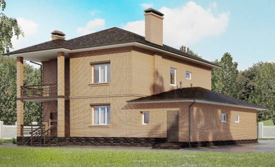 245-003-Л Проект двухэтажного дома, гараж, просторный домик из кирпича Бердск | Проекты домов от House Expert