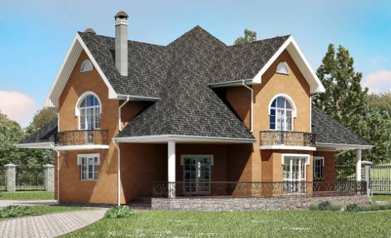 310-001-П Проект двухэтажного дома мансардой, просторный домик из арболита Барабинск | Проекты домов от House Expert