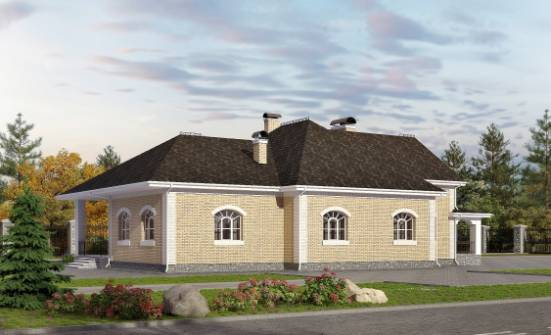 290-001-П Проект двухэтажного дома с мансардой и гаражом, классический дом из кирпича Новосибирск | Проекты домов от House Expert