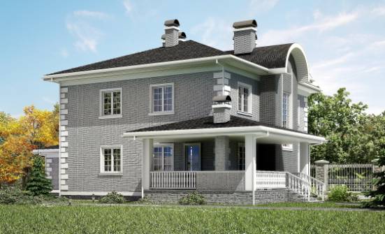 245-004-Л Проект двухэтажного дома и гаражом, средний загородный дом из кирпича Искитим | Проекты домов от House Expert