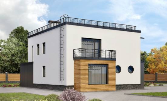 260-002-П Проект двухэтажного дома, гараж, современный дом из газосиликатных блоков Бердск | Проекты домов от House Expert