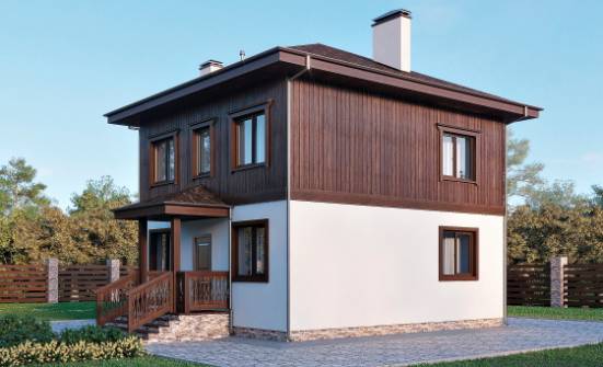 100-006-Л Проект двухэтажного дома, небольшой дом из газосиликатных блоков Бердск | Проекты домов от House Expert