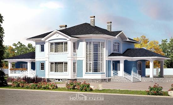 620-001-П Проект трехэтажного дома и гаражом, уютный дом из пеноблока Бердск | Проекты домов от House Expert