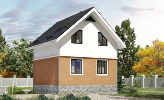 100-005-Л Проект трехэтажного дома с мансардой, экономичный дом из пеноблока Искитим | Проекты домов от House Expert
