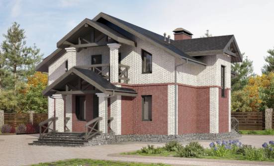 160-014-Л Проект двухэтажного дома, доступный коттедж из твинблока Новосибирск | Проекты домов от House Expert