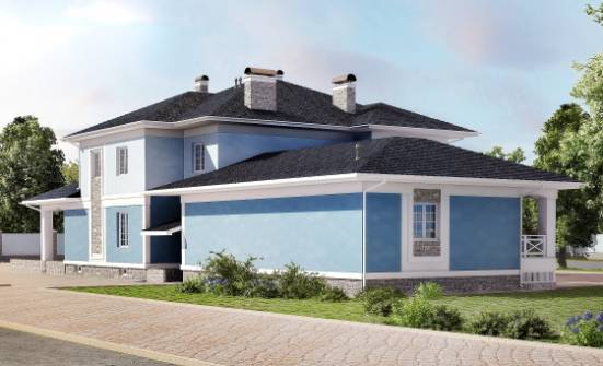620-001-П Проект трехэтажного дома и гаражом, уютный дом из пеноблока Бердск | Проекты домов от House Expert