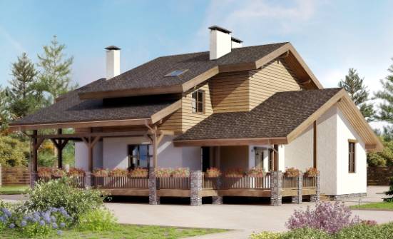 210-006-П Проект двухэтажного дома мансардой, уютный дом из кирпича Бердск | Проекты домов от House Expert