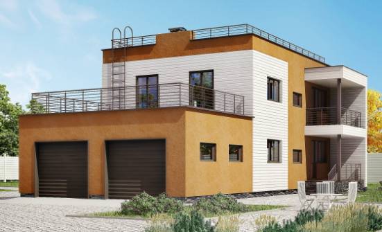 180-012-П Проект двухэтажного дома и гаражом, классический загородный дом из кирпича Новосибирск | Проекты домов от House Expert