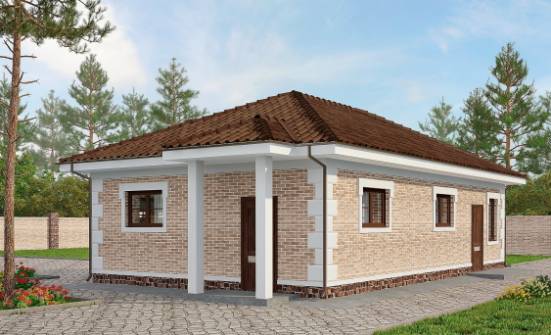 070-005-П Проект гаража из кирпича Искитим | Проекты одноэтажных домов от House Expert