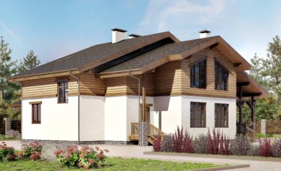210-006-П Проект двухэтажного дома мансардой, уютный дом из кирпича Бердск | Проекты домов от House Expert
